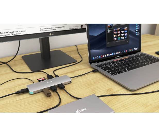 i-tec USB-C Metal Nano Dock 1x HDMI 4K LAN Audio PD 100W - 503277 - zdjęcie 6